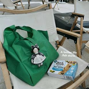 日式 store 折叠彩色环保购物袋牛津布防水按扣手提袋 Fish