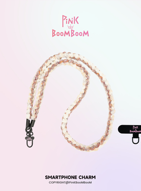 PinKBooM原创超美斜挎编织手机挂绳背带挂饰毛绒包带斜背链条高端