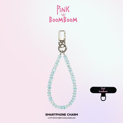 PinKBooM原创coco薄荷蓝手机链高级感短款手机壳挂饰