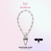 PinKBooM华子水晶奥地利进口粉色锆石高奢手机链条手腕式 挂绳挂饰