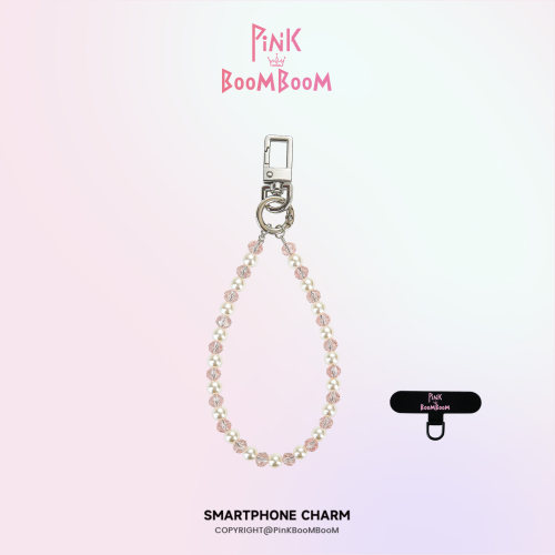 PinKBooM轻奢珍珠水晶手机链高端