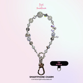 PinKBooM偷心姐手机链原创水晶挂绳吊坠手腕挂饰串珠防丢钥匙挂件