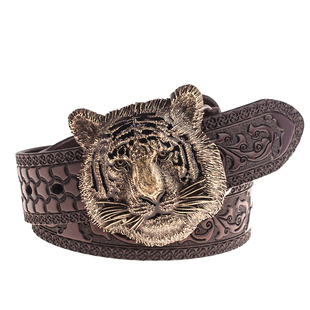 原创牛皮皮带男真皮生肖腰带男士 头层纯牛皮中年百搭简约潮人 韩版