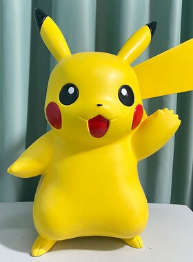宝可梦系列落地摆件卡通皮卡丘杰尼龟可达鸭雕塑居家潮玩手办公仔