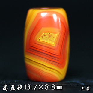 天然北票战国红玛瑙艳红黄老料满缠丝勒子桶珠鼓珠顶珠转运珠配珠