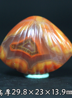 北票战国红贝壳挂件吊坠项坠雕件