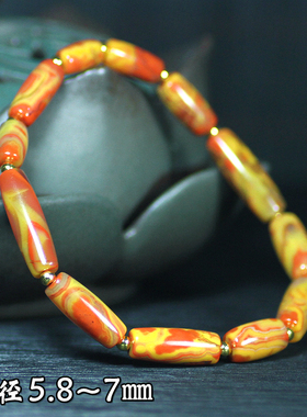 北票战国红同料勒子桶珠手串手链