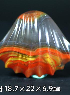 北票战国红镶嵌贝壳挂件吊坠项坠