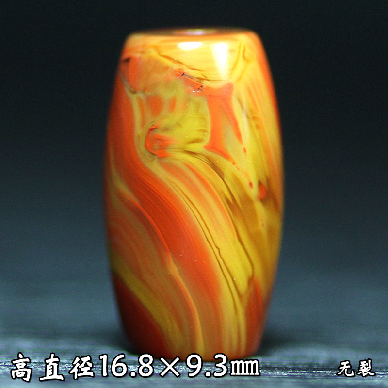 北票战国红勒子桶珠鼓珠顶珠配珠