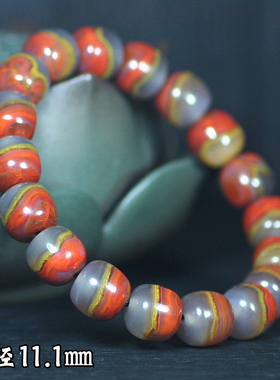 北票战国红冰飘缠丝同料手串手链