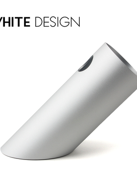 White Design白色设计创意金属倾斜铝合金圆柱笔筒座桌面收纳文具