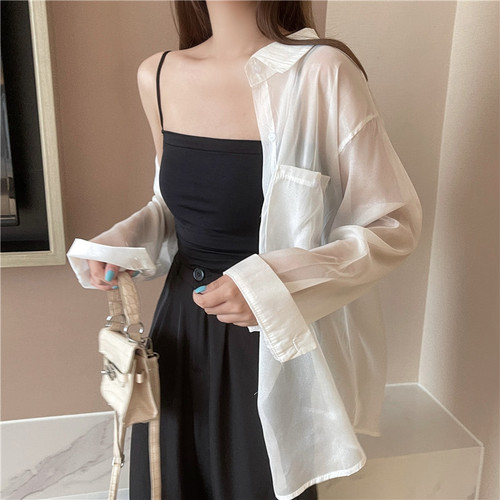 Real shot real price sunscreen clothes women's summer small thin sun shirt coat anti ultraviolet breathable moisture