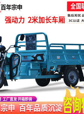 宗申电动三轮车电动摩托车快递车货运家用/农用电瓶摆摊拉货车