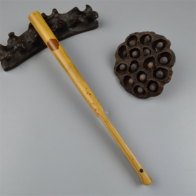 收藏礼品折扇文玩扇子八寸天然斑竹福建红湘妃扇骨蜡底红花