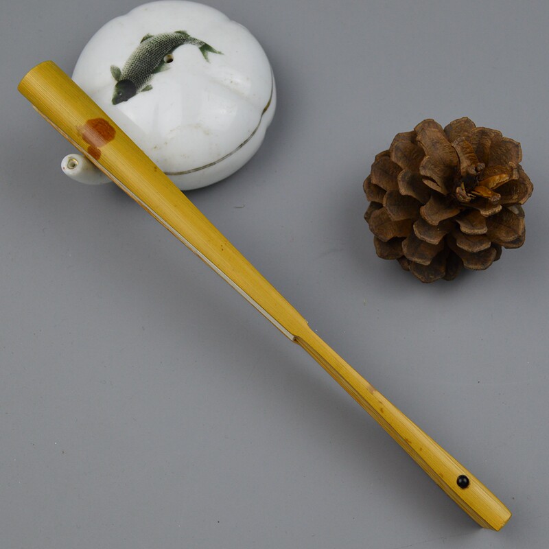 特价精工文玩礼品扇6寸22方天然红湘妃竹蜡底红花扇秋扇斑竹折扇