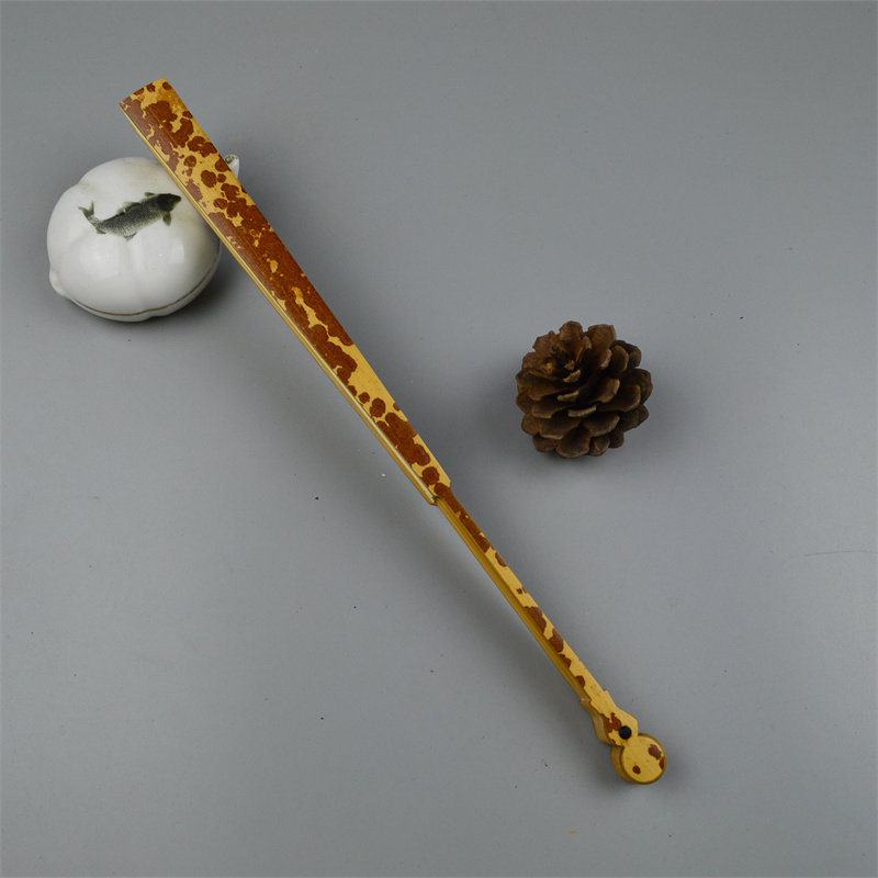 文玩扇子宣纸折扇9.5寸天然斑竹云南红湘妃葫芦头扇骨苏工扇面