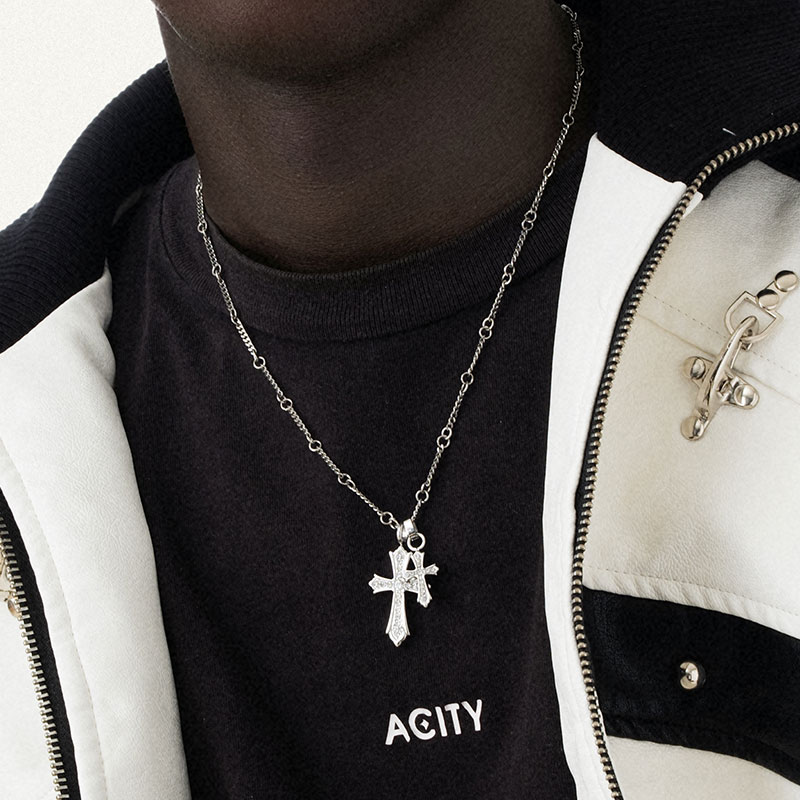 ACITY喜城双十字架项链不掉色