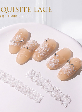 茉季美甲透明硅胶模具DIY饰品3D光疗模版新年蝴蝶蕾丝祥云JT006