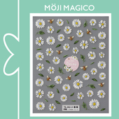 茉季 262小雏菊 立体美甲贴纸3d贴雏菊背胶指甲贴指甲装 饰饰品