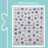 饰贴花饰品紫色印花1863 茉季 手帐立体美甲贴纸防水指甲贴装 1864