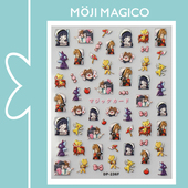 茉季 卡通可爱百变小樱立体浮雕美甲贴纸防水指甲贴饰品DP236 237