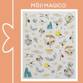 仙鹤云纹fs035 茉季 立体美甲贴纸防水指甲贴范思德联名日式 036