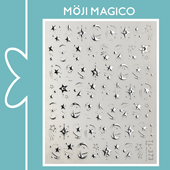 茉季 烫银星星点钻美甲贴纸防水指甲贴装 饰贴花饰品TL373