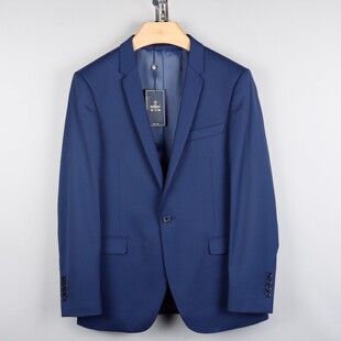 金利来男装 春夏款修身版干练商务正装含羊毛西服外套MZT22251801