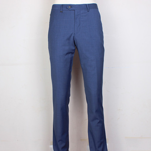 金利来商务男装 夏季修身纯羊毛正装西裤长裤蓝色MPT21251719-65
