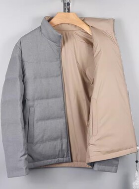 金利来男装外套 2024冬季新款双面穿白鹅绒羽绒服MDSG43914031-58