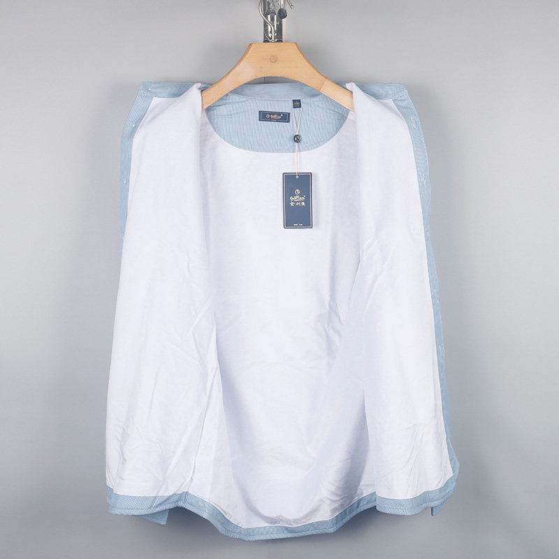 金利来男装 秋冬款加绒加厚保暖正装长袖衬衫衬衣MSL22241739-55