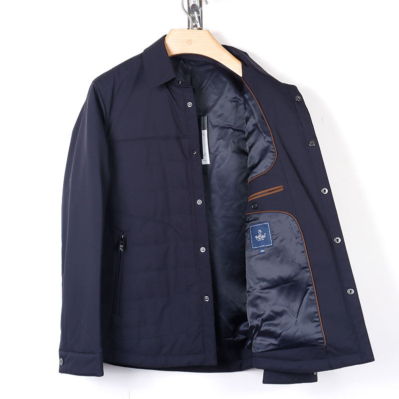 金利来棉衣冬季翻领商务男士上班棉服外套新款MXS22141407-95