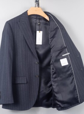 金利来男装 2024冬季新款羊毛单西修身版西服外套MZDG39013037-78