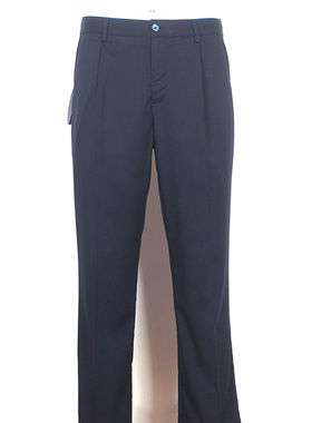金利来商务男装 春夏新款单褶宽松休闲裤藏蓝长裤MPC20111511-95