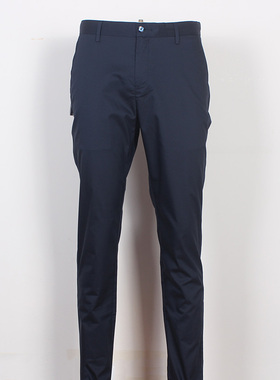 金利来男装 夏款修身绅士藏蓝色中腰休闲裤长裤子MPC20111404-95