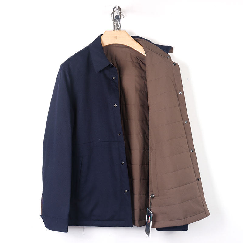 金利来男装 冬季翻领可双面穿含羊毛棉服外套新款MXS22241705-95