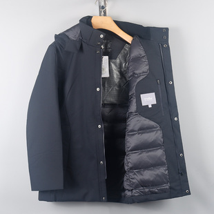 金利来男装 冬季三防可拆帽白鹅绒保暖羽绒服外套EDSF29936909-95