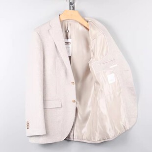 金利来男装西服 2024冬季新款纯羊绒保暖单西外套MZDGA1913042-17