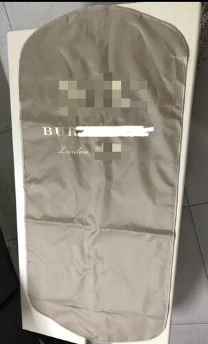 双排扣格子风衣防尘袋