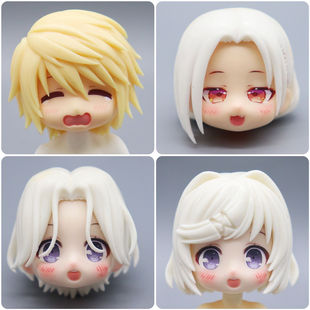 散货粘土人头发gsc白膜 前后可拆头通用ob11头壳无属性 分尸 配件