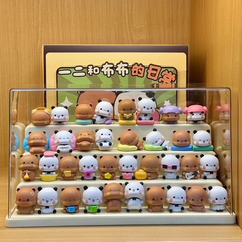一二布布盲盒手办收纳盒第二弹第三弹动物次元潮玩公仔可爱展示盒
