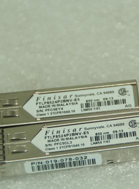 原装Finisar SFP光纤模块 4G 550m 多模双纤 FTLF8524P2BNV-E5