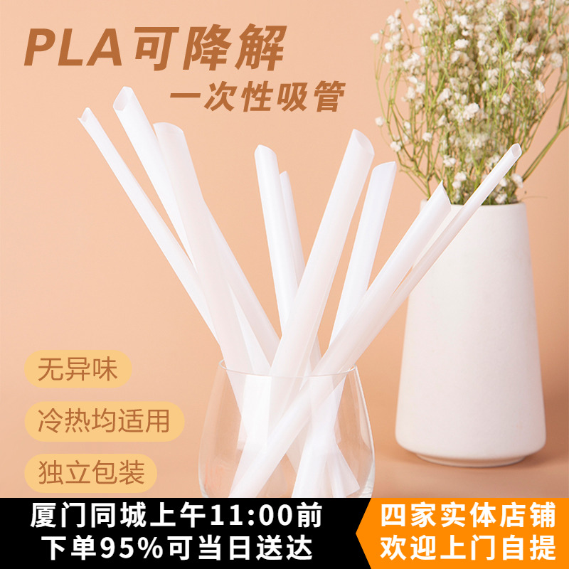 一次性吸管 珍珠奶茶饮料饮品PLA可降解单支独立包装野餐野炊露营