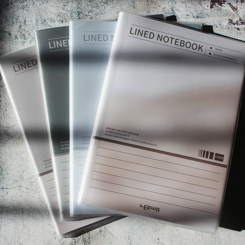 联华文具 简约a4胶套本大号 96张笔记本软面pp胶皮记事本横线本子