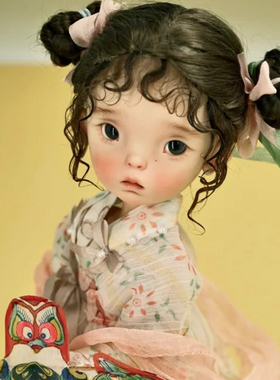 bjd娃娃6分 特体 蓝豆豆呆萌小布sd娃娃bjd素体树脂裸娃化妆 礼物