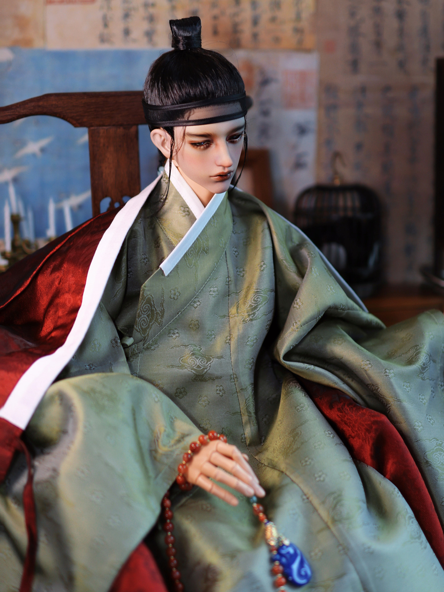 bjd娃娃3分开眼法老 叔体壮叔树脂可动人形关节玩偶doll