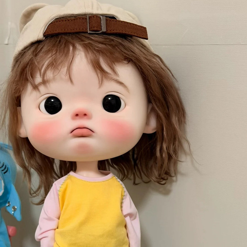 bjd正版娃娃小6分大头娃娃点妹/大萌少点鱼小布娃娃bjd裸娃化妆