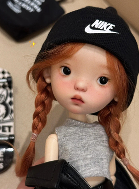 bjd娃娃bjd6分特体蓝豆豆呆萌小布sd娃娃bjd素体树脂裸娃化妆礼物