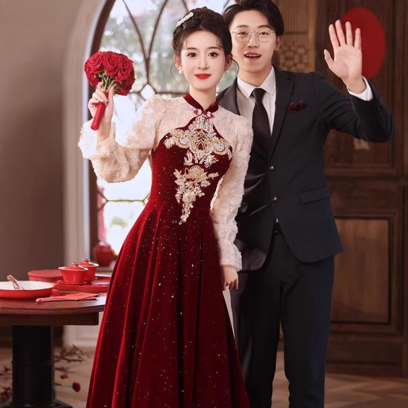 新中式旗袍敬酒服2025新款新娘结