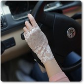 防晒手套 优雅信手拈来 天天特价 有喜喜防紫外线蕾丝手套